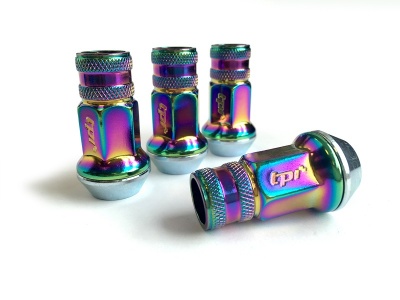 Bundle of 4 Packs (Total 16) 12X1.25 19Hex 45mm TPi Knurled Polarised Racing Nut (packs of four)