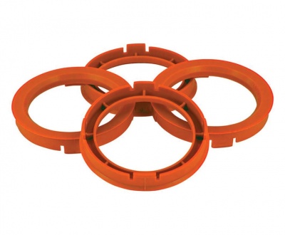 Set of Four Spigot Rings 72.5 - 67.2 Tpi Orange