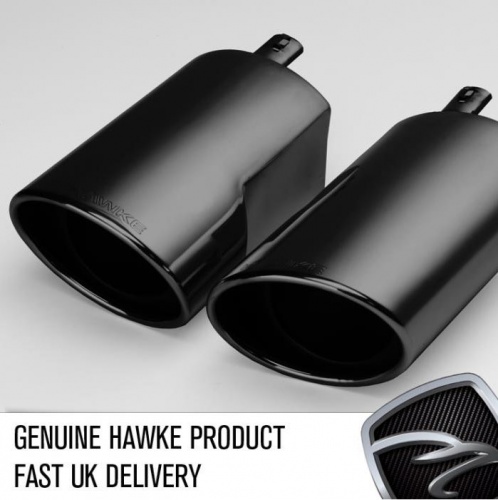 HAWKE Black Chrome Supercharged Exhaust Tips for Range Rover Sport 2005-2009 Supercharged Cars Only