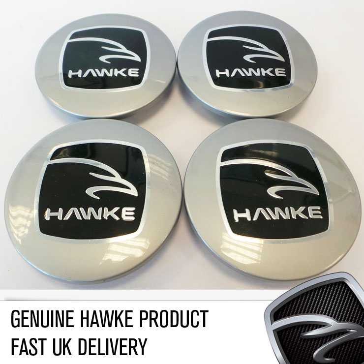 HAWKE Alloy Wheel Centre Caps - Gunmetal
