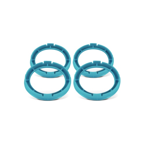 Set of Four Spigot Rings 63.3 - 60.1 Tpi Process Blue