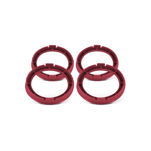 Set of Four Spigot Rings 73.0 - 56.1 Tpi Red