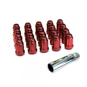 12x1.25 20D 33L TPi SD (Tuner) Nutz Steel Red 20 Pack with Locks