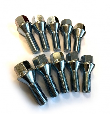 (Set of 10) 12x1.50 22mm Tapered 17 Hex Wheel Bolts