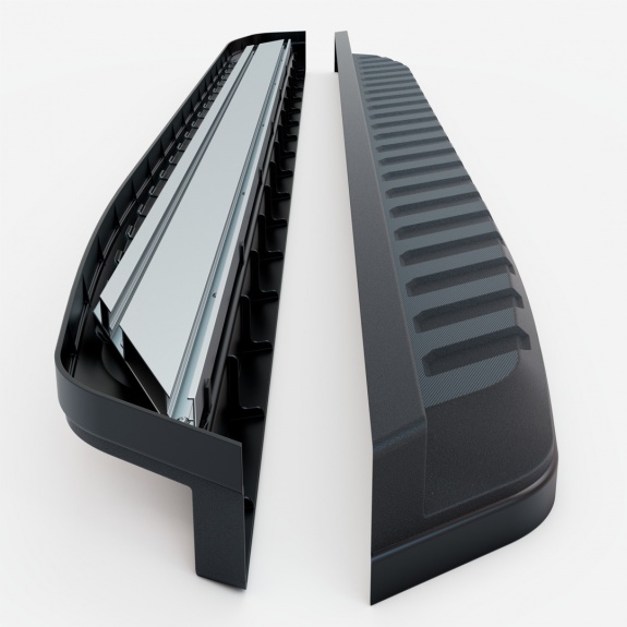 Hawke 2023 OEM Stealth Style Running Boards Side Steps For Ford Ranger T9 Pair