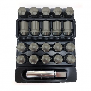 12x1.50 19 Hex 35mm TPi Alloy XR Nutz Titan 20 Pack with Locks