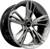 HAWKE Aquila Alloy Wheels 22 inch 5x112 (ET30) | Hyper Black (Dark Silver) x 4 | fits Bentley GT and GTC models