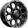 HAWKE Sar Alloy Wheels 16 inch 5x139 (ET-10) | Matt Black Polished x 4 | fits Suzuki Jimny