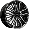 HAWKE Vega Alloy Wheels 22 inch 5x108 (ET42) | Black Polish x 4 | fits Range Rover Evoque, Velar and Jag F-Pace models