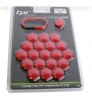 Wheel Nut Covers 17mm Red TPi x 20