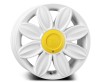 Tansy Daisy Flower Alloy Wheels 16 inch 4x100 (ET35) | White x 4 | fits Mini, VW, Citroen, Renault, Ford