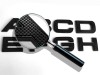 Range Rover Size 3D Gloss Black Bonnet or Boot/Tailgate Letters with diamond knurl infill - Single Letters of the Alphabet