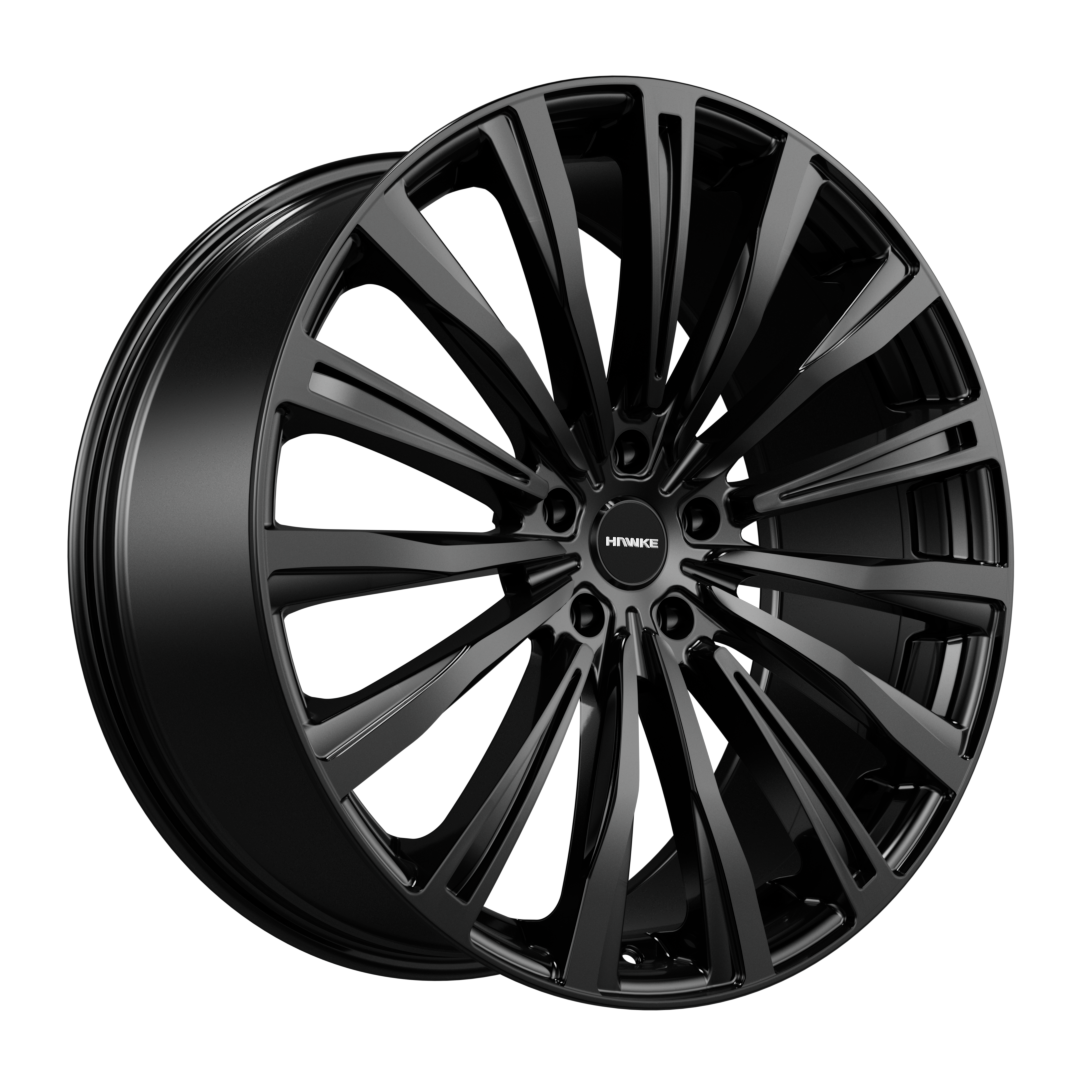 Hawke Chayton wheels 20 x 8.5j 5-108 | Jet Black Set of four | fits Range Rover Sport, Vogue, Discovery