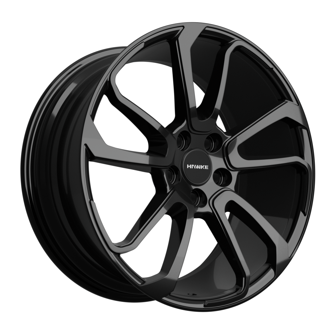 HAWKE Falkon Alloy Wheels 22 inch 5x120 (ET42) | Black x 4 | fits Range Rover Sport, Vogue and Discovery models