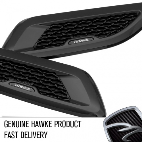 HAWKE Adhesive Bonnet vents Black with Black Mesh for Range Rover Evoque