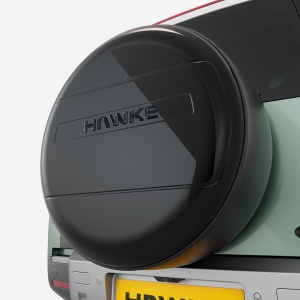 Hawke Rear Wheel Cover Gloss Black Fits Defender 90 & 110 L663 MY20
