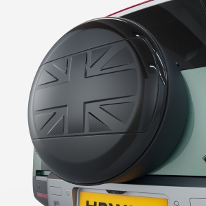 Hawke Union Jack Style Rear Wheel Cover Gloss Black Fits Defender 90 & 110 L663 MY20