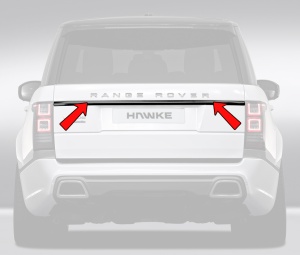 Tailgate Trim Replacement Strip (with clips) - Gloss Black Range Rover L405