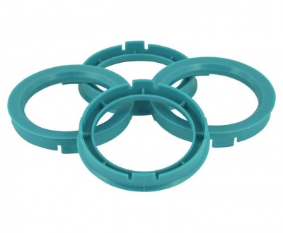 Set of Four Spigot Rings 72.5 - 59.1 Tpi Sea Foam Green