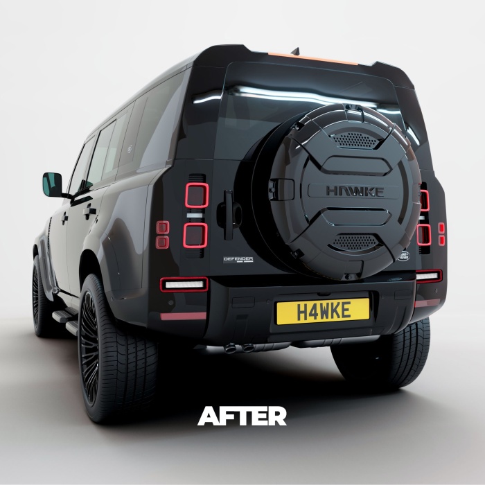 Defender L663 90/110/130 Additional Recessed Reverse Lamps - Red LED ...