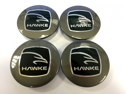 HAWKE Alloy Wheel Centre Caps - Gunmetal