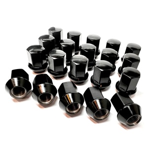 20 x 14.50 Black Tapered Wheel Nuts To Fit Range Rover L460 Wheels To L494 Sport