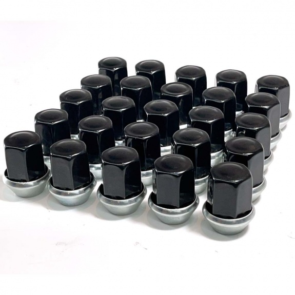 20 x 14.50 Black Tapered Wheel Nuts To Fit Range Rover L460 Wheels To L494 Sport