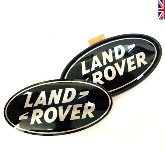 Genuine Land Rover Grille & Boot Badge Black Silver Range Rover