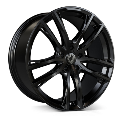 Cades Helious wheels 22 x 10j 5-112 | Jet Black Set of four | fits Bentley Continental, GT, GTC and Flying Spur