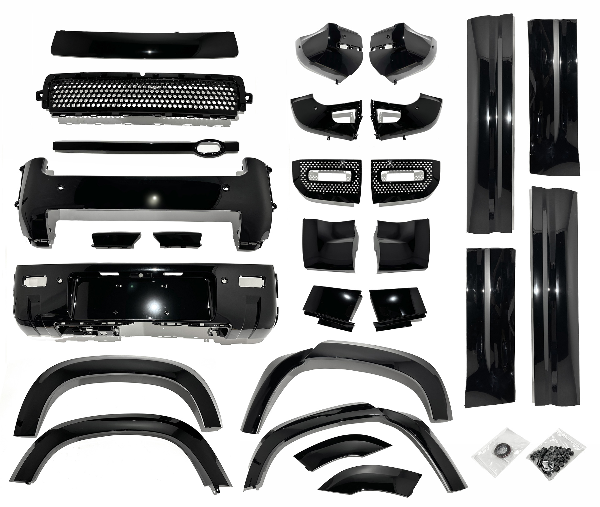HAWKE Black Pack Styling Kit Upgrade fits Land Rover Defender 110 2020+ Upgrade