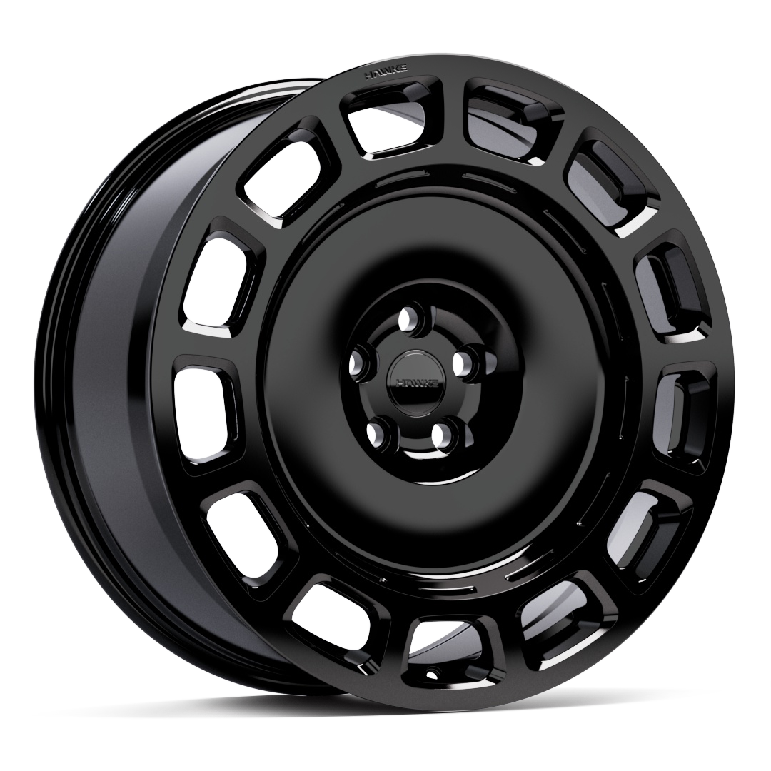 22 inch Hawke Octad Alloy Wheel | Black | 5-120 Bolt pattern (PCD ...
