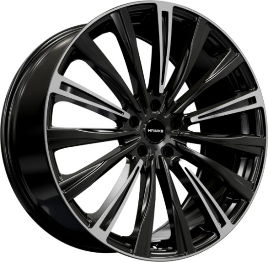HAWKE Chayton Alloy Wheels 20 inch 5x120 (ET48) | Black Highlight x 4 | fits Range Rover Sport, Vogue and Discovery models