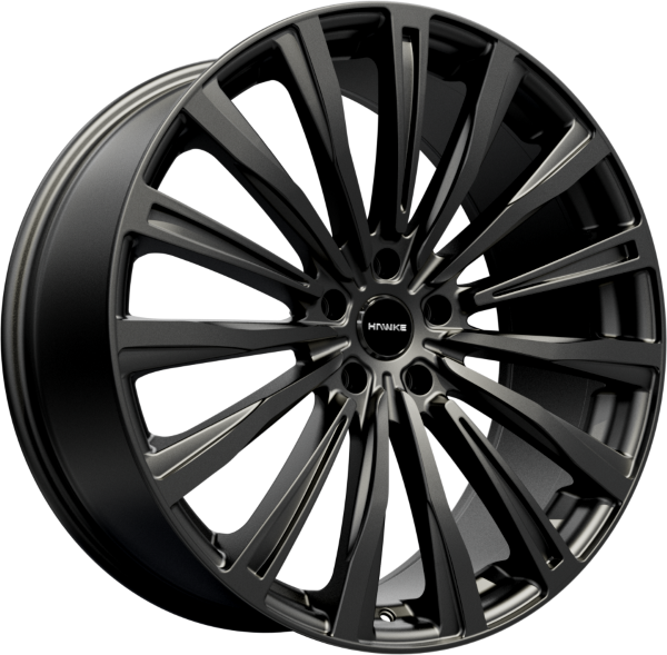 HAWKE Chayton Alloy Wheels 22 inch 5x112 (ET30) | Matt Black x 4 | fits Bentley GT and GTC models