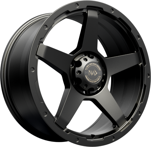 HAWKE Eiger Alloy Wheels 20 inch 6x139 (ET20) | Matt Black x 4 | fits Ford Ranger, Mitsubishi L200 and Toyota Hilux models
