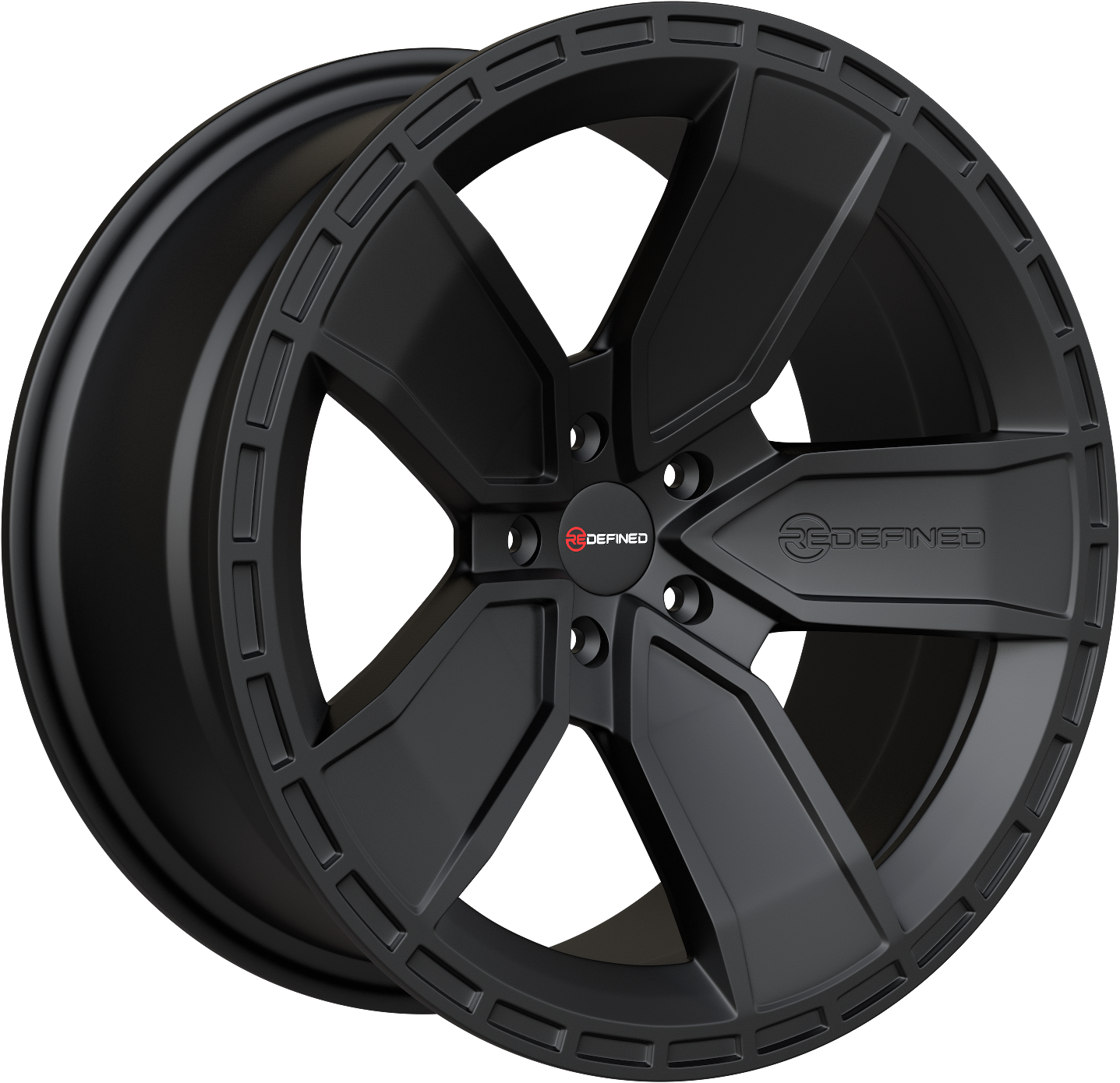 22 inch Redefined Nuke Alloy Wheel | Matt Black | 5x120 Bolt pattern (PCD)