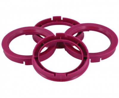 Set of Four Spigot Rings 72.5 - 66.1 Tpi Purple