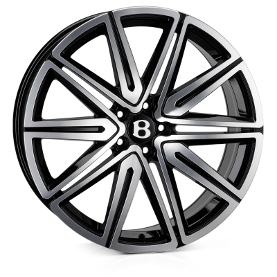 SSR SSR II Alloy Wheels 21 inch 5x112 (ET35) | Black Polish x 4 | fits Bentley GT and GTC models