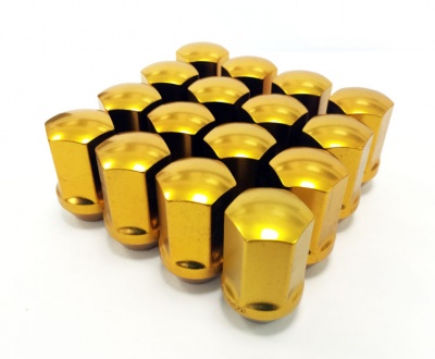 (Set of 10) 12X1.50 19Hex 35mm TPi Xr Alloy Racing Nut Gold