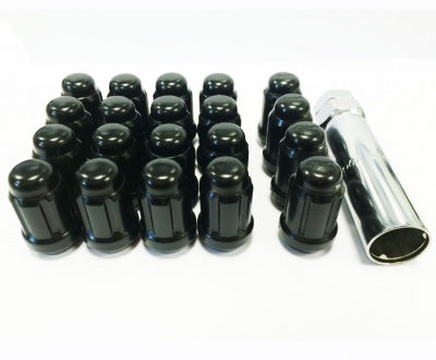 12x1.25 20D 33L TPi SD (Tuner) Nutz Steel Black 20 Pack with Locks