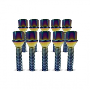 (Set of 10) 14X1.50 50mm Tapered 17Hex TPi Polarised Bolts