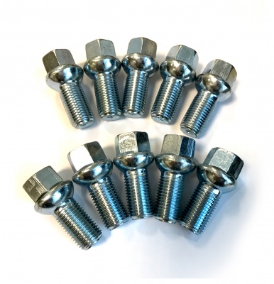 (Set of 10) 14x1.25 27mm Tapered 17 Hex Wheel Bolts