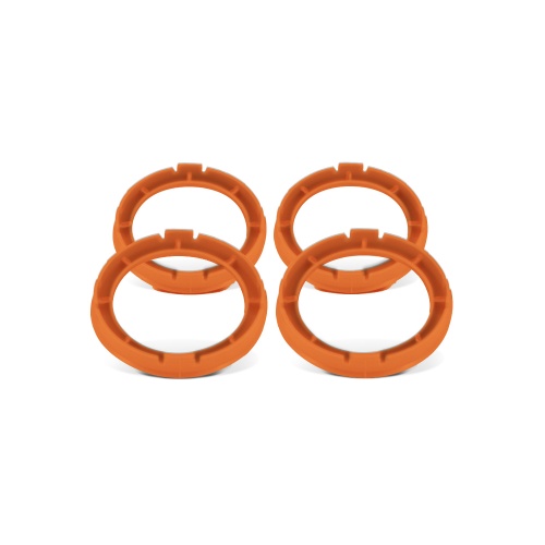 Set of Four Spigot Rings 73.0 - 67.2 Tpi Orange