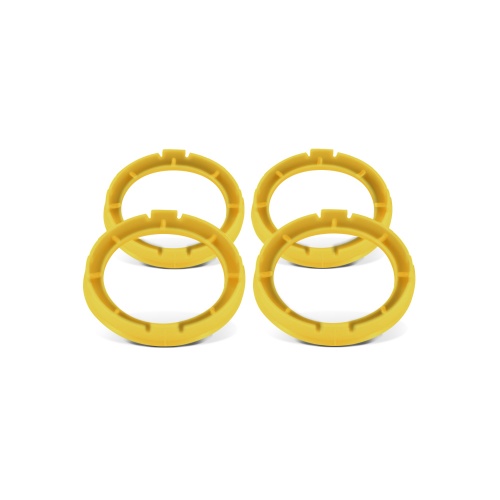 Set of Four Spigot Rings 63.3 - 54.1 Tpi Yellow