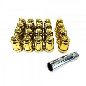12x1.25 20D 33L TPi SD (Tuner) Nutz Steel Gold 20 Pack with Locks