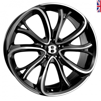 SSR SSR III Alloy Wheels 21 inch 5x112 (ET30) | Black Polish x 4 | fits Bentley GT and GTC models
