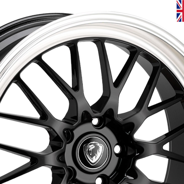 19 inch Cades Tyrus Alloy Wheel | Black lip Polish